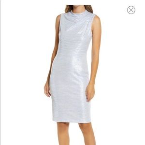 NWT Black Halo Corrine High-Neck Sheath Dress